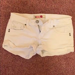 White Denim Shorts